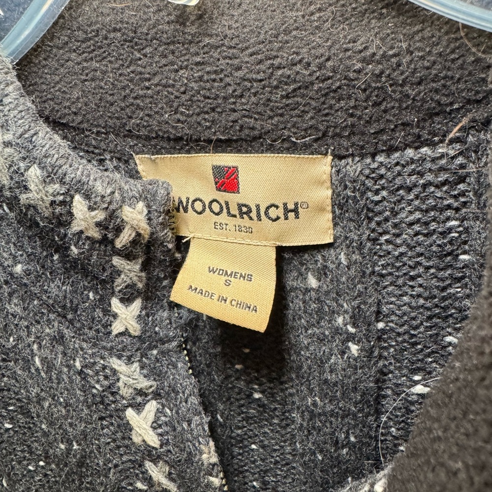 Woolrich Women's Onyx Heather Sweater Size S 1/4 zip Cottage Core, Scandigirl
